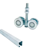 Rouleaux coulissants en acier Rouleau de roue Longueur 68mm Largeur 26mm Hauteur de la roue 23 Dimensions de la poulie de la roue suspendue