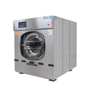 होटल के लिए 100 किलो हैवी ड्यूटी लॉन्ड्री वॉशिंग मशीन स्वचालित वॉशर एक्सट्रैक्टर मशीन/कपड़े धोने के उपकरण