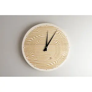 Spruce <b>wood</b> <b>wall</b> <b>clock</b> sustainable merchandising - Product Image 6