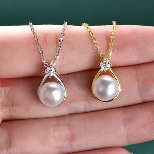 Colliers en perles d'eau douce naturelles en gros d'usine, style français simple en or 14 carats, bijoux rétro pour femmes - Product Image 4