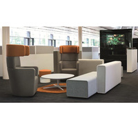 Fauteuil d'appoint contemporain rembourré, fauteuil d'attente commercial pour hall d'accueil de bureau