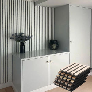 <span class=keywords><strong>Aveeno</strong></span> Blanche-Neige Crème Style MDF En Bois Plastique Flexible Acoustique Latte Panneau Solide Panneaux Muraux En Bois Pour Art Décoration Murale - Product Image 2