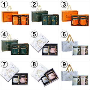 Set di 2 Tazze da Caffè in Ceramica Premium con Stampe Carine, Coperchio e Cucchiaio, Confezione Regalo Personalizzabile per Uso Quotidiano e Regali Festivi - Product Image 3