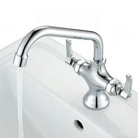Robinet de cuisine moderne à 1 trou en acier inoxydable, avec poignée en alliage de zinc et cartouche en laiton céramique, certifié Watermark, pour économie d'eau - Fourniture directe usine