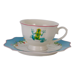 Varie forme Bone China moderni Set da tè in ceramica porcellane forma unica piccola fantasia caffè e piattini Set tazza - Product Image 1