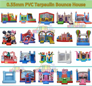 Castillo Inflable Comercial <span class=keywords><strong>de</strong></span> PVC <span class=keywords><strong>de</strong></span> 0.55mm con Tobogán, Certificado CE, para Fiestas Infantiles y Alquiler al Aire Libre - Product Image 6