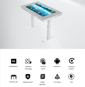 <span class=keywords><strong>Table</strong></span> basse interactive intelligente à écran tactile 20 points avec Android <span class=keywords><strong>14</strong></span>, écran LCD 4K, haut-parleurs stéréo intégrés et support - Product Image 6