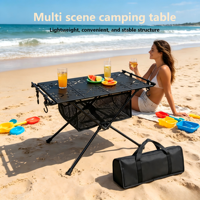 Table pliante tactique légère en aluminium pour le camping, table de pique-nique portable, mobilier d'extérieur, table pliable pour la randonnée
