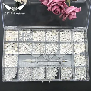 B1 Chất Lượng Cao Đa Hình Dạng Thủy Tinh Pha Lê Đá Trang Trí Thiết Kế Flatback Nail Art Fancy Rhinestone