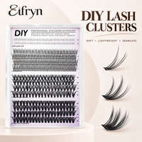Harga Pabrik Eifryn Bulu Mata Sintetis Pre Cut Segmented Vegan Bebas Kekejaman 3D Eyelash Extension DIY Cluster Lash untuk Grosir