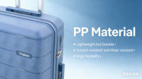 Ensemble de 3 valises de voyage portables en plastique PP pour le sport, avec 4 roues pivotantes, légères, modernes, simples, avec serrure TSA