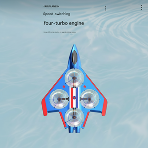 Stunt avion télécommandé drone en plastique non-mousse modèle d'avion garçon jouet quatre axes combattant S12 - Product Image 1