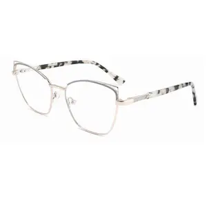 2023 New Europe And America Fashion Women TR90 Cat Eye Optical Frames Glasses Eyewear For Ladies