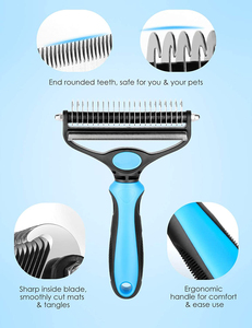 Cepillo para Mascotas 2 en 1, Herramienta para Eliminar Pelo Muerto y Rastrillo para Subpelo, Peine para Desenredar Enredos y Nudos, Reduce la Caída del Pelo hasta en un 95% - Product Image 2