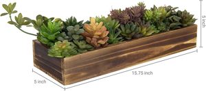 Gran oferta, maceta Rectangular de madera pintada para decoración interior del hogar, forma hexagonal Simple con opción para colgar en la pared - Product Image 2