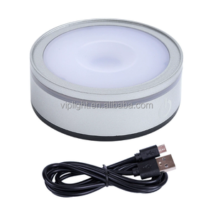 Round LED <strong>Light</strong> Display Base Colorful Stand Holder 3D <strong>Table</strong> Night Lamp Base for Crystal Glass Resin Art Ornaments - Product Image 3