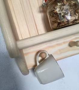 Scaffali <span class=keywords><strong>a</strong></span> parete in legno decorazione da parete robusta di stoccaggio Cottage in legno <span class=keywords><strong>scaffalatura</strong></span> pensile <span class=keywords><strong>a</strong></span> parete con ganci <span class=keywords><strong>a</strong></span> tazza - Product Image 3