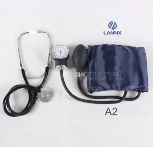 LANNX-esfigmomanómetro manual personalizado, máquina aneroid con estetoscopio de un solo cabezal, Monitor de presión arterial para uso doméstico, A2