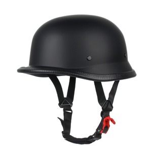 Helm Sepeda Motor Retro Klasik Jerman Model Terbuka Setengah Wajah ABS Vintage DOT untuk Berkendara Skuter Listrik Halley, Tahan Benturan, untuk Dewasa - Product Image 3
