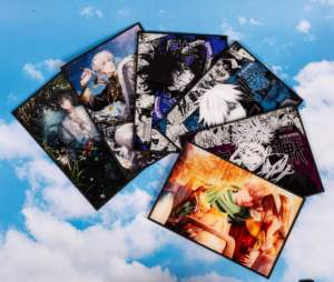 โปสเตอร์อนิเมะสี่เหลี่ยมพิมพ์ลายโฮโลแกรมด้วยรังสียูวีแบบกำหนดเอง พร้อมฟิกเกอร์พลาสติก งานฝีมือระดับพรีเมียมสำหรับนักสะสม - Product Image 3