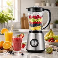 850W IJsbreker Blender 1.6L met Droge Molen Roestvrijstalen Mes Multifunctionele Smoothie Maker voor Thuis, Commercieel Gebruik en Bar