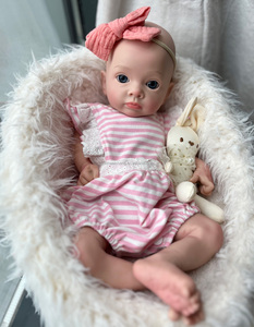 Muñeca <span class=keywords><strong>Reborn</strong></span> de <span class=keywords><strong>silicona</strong></span> Platino de 18 pulgadas, suave al tacto, pintada sólida, bebé <span class=keywords><strong>Reborn</strong></span> Corpo De <span class=keywords><strong>Silicona</strong></span> - Product Image 4