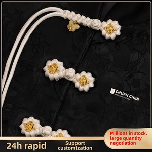 Mới phong cách Trung Quốc thủ công nút vải một từ nút sườn xám đuôi dài nút rắn treo bướm tang phù hợp với nút Hanfu - Product Image 3