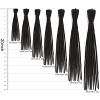 Estensioni Dreadlocks in Capelli Umani Spessi, 10 Ciocche Fatte a Mano