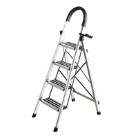 Échelle pliante multifonction en aluminium pour intérieur, design minimaliste, capacité de 150 kg, poids léger de 5 kg