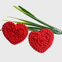 ZSY Personnalisé Crochet Coeurs Applique Brodé Patch Chapeau Décoratif et Sac Vêtements Accessoires