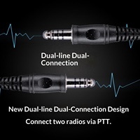 Casque de communication tactique COMTAC3 C3 à double canal avec microphone antibruit, étanche IPX-5, son Hi-Fi, pour le tir