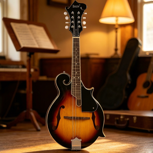 Mandolino IRIN Stile F con Corpo in Compensato Laminato, Finitura Sunburst, 8 Corde per Principianti - Product Image 3