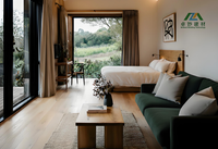 Rumah Kayu Prefab Modular Instalasi Cepat Populer, Tahan Air, Bertenaga Surya, Modern untuk Apartemen, Gedung Kantor, dan Penggunaan Winery