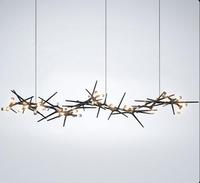 Lustre personnalisé moderne de luxe en forme de branche d'arbre, salon créatif, personnalisé, villa, hôtel, ingénierie, fer forgé, suspension
