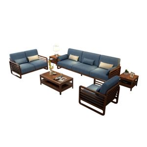 ชุดโซฟาผ้าหุ้มโครงไม้รูปตัวแอล ดีไซน์ทันสมัย เรียบง่าย สำหรับห้องนั่งเล่นหรือสำนักงาน - Product Image 1