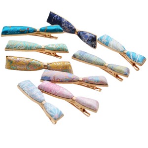 Song Jin Hair <b>Clip</b> Satin Bow Tie Manual Crafted For Hanfu Cheongsam Daily Use - Product Image 5