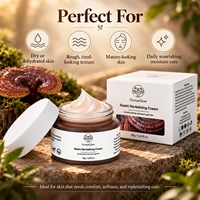 Crème réparatrice pour le visage au peptide de champignon Reishi fermenté, anti-âge, raffermissante, lissante, hydratante, renouvellement de la peau
