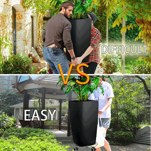 Grand support de plante en métal avec <span class=keywords><strong>roues</strong></span> verrouillables Protecteur de sol <span class=keywords><strong>Roues</strong></span> roulantes en caoutchouc Supports pour plantes Rouleaux pour plantes Support pour pots - Product Image 5