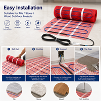 Fabricant de tapis chauffants électriques sous carrelage, tension, longueur, logo et thermostat personnalisables