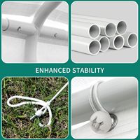 Tente de réception extérieure robuste en PVC/PE de 20x40 pieds pour 60-80 personnes, idéale pour mariages, anniversaires, réunions en plein air, fêtes et barbecues