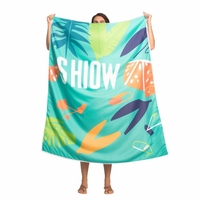 Serviettes de piscine en daim microfibre personnalisées sans sable impression par sublimation personnalisée serviette de plage surf pour nageur
