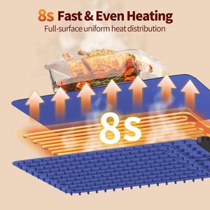 Plateau chauffant alimentaire pliable en silicone, chauffe-plats électrique flexible, tapis chauffant alimentaire enroulable, plaques chauffantes pour buffet, coussin chauffant - Product Image 5