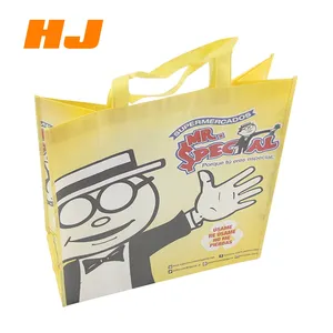 Tas belanja Non Woven PP paket hadiah cetak Logo kustom pola kartun Promosi