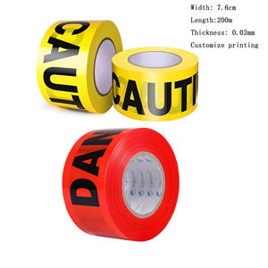 Traffic Road Non Adhesive White/<b>Red</b> Isolation <b>Belt</b> Barricade Danger Caution Tape - Product Image 3