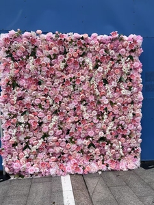 Haute qualité écologique et durable fond de mariage salle de banquet studio <span class=keywords><strong>photo</strong></span> mur de fleurs artificielles - Product Image 3