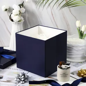 Boîtes cadeaux imprimées pliables rubans emballage boîte cadeau rigide avec couvercle pour les petites entreprises