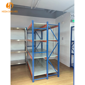 מערכת מדפים תעשייתית בינונית של Heda למחסנים, מדפי פלדה סלקטיביים עם הגנה מפני קורוזיה - Product Image 3