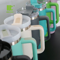 Tasse à café 40oz, étanche, isolée sous vide, bouteille en acier inoxydable, Double paroi, voyage thermique, eau chaude et froide, tasse en métal