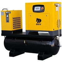 Compresseur d'air rotatif à vis à fréquence variable, lubrifié, refroidi par air, DAVV PM, 10HP/7.5KW, 39CFM, 125PSI, 80 gallons, industriel