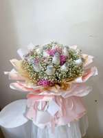 Bunga Bening Kecil Hadiah Romantis Bahan Bunga Tanabata Segar Seperti Kertas Pembungkus Anda